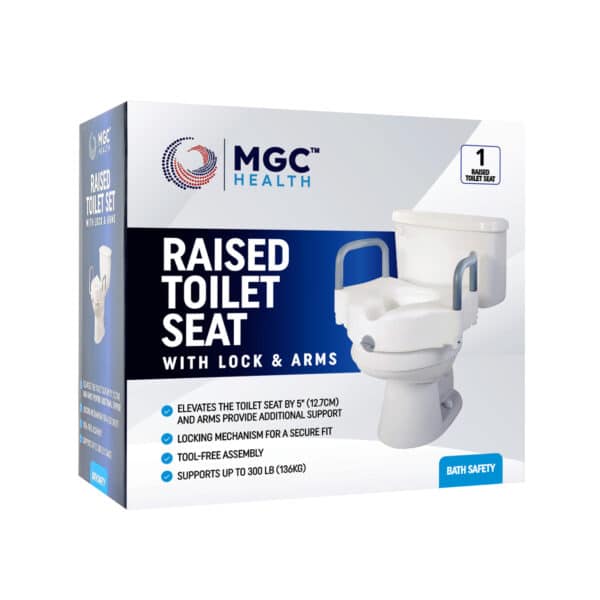 MGC HEALTH Raised Toilet Seat with Arms
