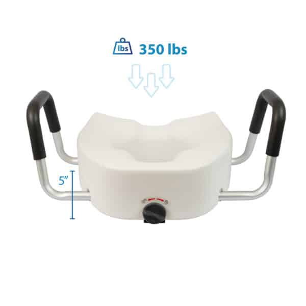 MGC HEALTH Raised Toilet Seat with Arms - Image 6